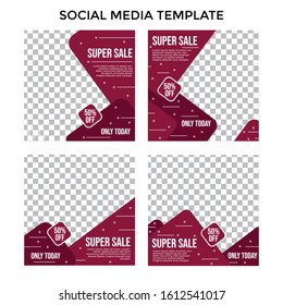 set for social media post template. fashion edition,  For personal and business accounts.