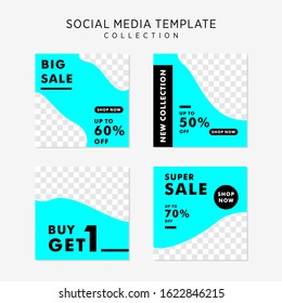 Set of Social Media Post Template for Digital Promotion. Ad Vector Design 