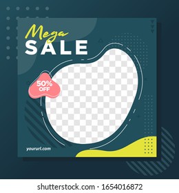 Set of social media post template for special offer. Digital banner, Poster, digital layout. Vector illustration.
