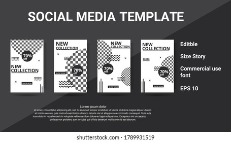 Set of social media post template for special offer. Digital banner, Poster, brochure, digital layout. Premium Vector illustration. Gray color