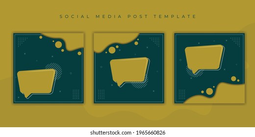 Set of social media post template with speech bubble design. good template for web banner design.