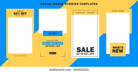 Conjunto de plantillas de publicación de medios sociales para oferta especial. Banner digital, afiche, diseño digital. Ilustración vectorial. color verde