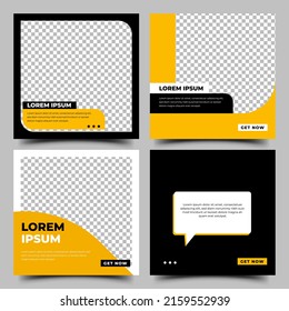 Set of Social media post template design. Usable for social media post, banner, cover, and web