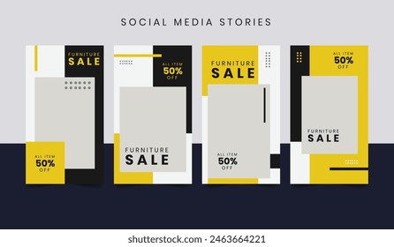 Conjunto de Plantilla de publicación de medios sociales. Adecuado para anuncios de redes sociales y anuncios de Internet de Web.