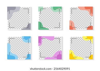 Set Of Social Media Post Template