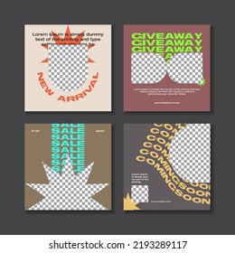 Set of social media post templates for special offers. Digital banner, Poster, digital layout. Vector illustration
