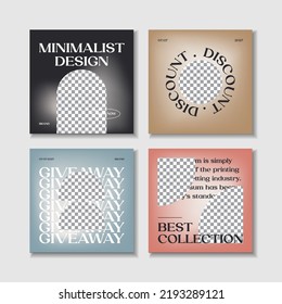 Set of social media post templates for special offers. Digital banner, Poster, digital layout. Vector illustration