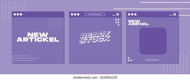 set of social media post templates, Suitable for social media posts and web internet ads. Vector Illustration