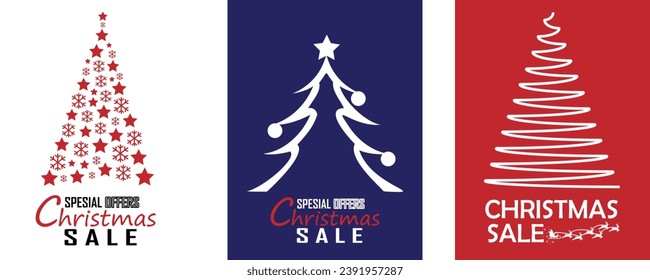 Set of Social media post templates for digital marketing and sales promotion on christmas and new year. fashion advertising. Offer social media banners
