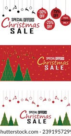 Set von Social Media-Post-Vorlagen für digitales Marketing und Verkaufsförderung auf Weihnachten und neues Jahr. Modewerbung. Banner für soziale Medien anbieten