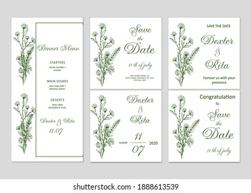 set of social media posts for weddings