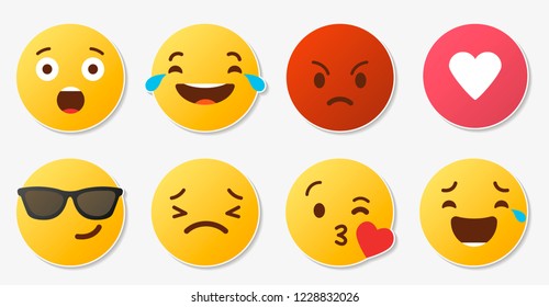 Set Of Social Media Reactions