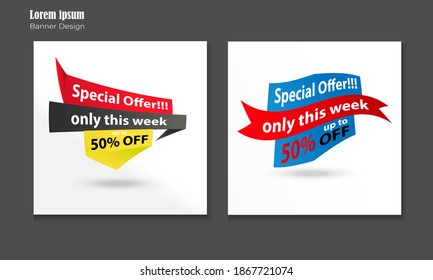 set of social media sale banner promotion design element. fit for promote your business on social media,web store and online shop