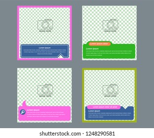 Set of social media sale website and mobile banner templates