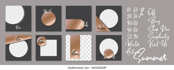 
Set of social media stories frame and post editable templates. Сolorful gradient mockup with fluid shape for personal blog or shop, social media banner. Liquid design backgrounds. 