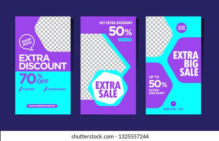 set of social media stories sale banner background, template photo, can be use for, landing page, website, mobile app, poster, flyer, coupon, gift card, smartphone template, web design
