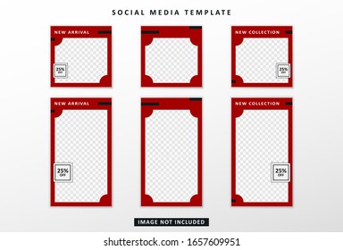 Set of social media template
