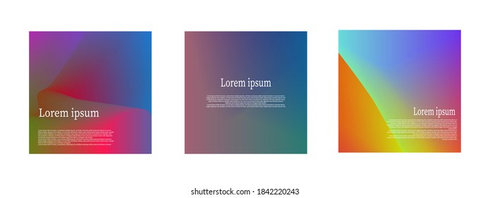 establecer plantilla de medios sociales con fondo de degradado abstracto
