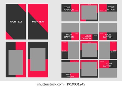Set of Social Media Template Posts