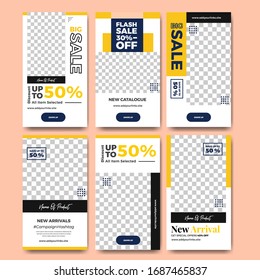 Set of Social media template for stories and posts. marketing, discount, special offer, advertiser, web banner and mobile banner. vector set editable
