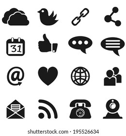 Set of social network icons