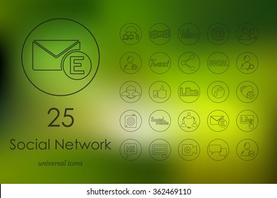 Set of social network icons