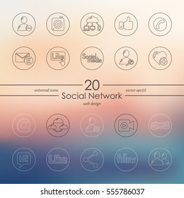 Set of social network icons