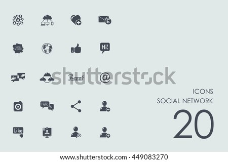 Set of social network icons