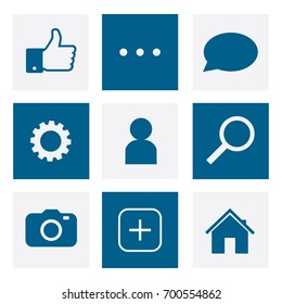 Conjunto de iconos de redes sociales, iconos de internet, imagen vectorial