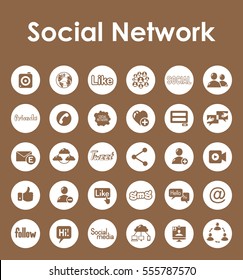 Set of social network simple icons