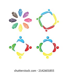 Set of Social relationship logo and icon, Adoption care logo concept, Icon symbol