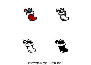 set sock isolated on white background, vector illustration