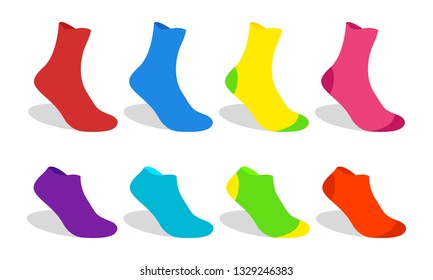 Set of socks Colors Vector Illustration
