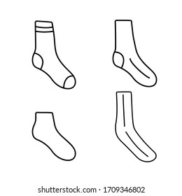 Socken-Set. Flaches Symbol. Vektorillustration