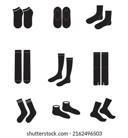 Conjunto de iconos de calcetines diseño vectorial libre