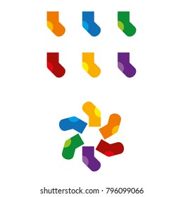 A set of socks icons