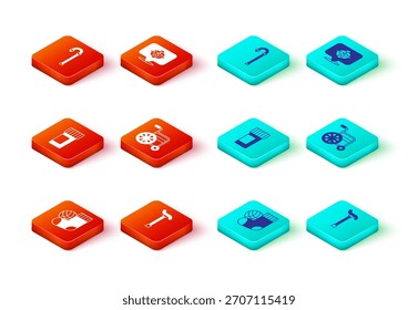 Conjunto de calcetines, bastón de bastón, botella de medicina y píldoras, silla de ruedas, abuela e icono. Vector