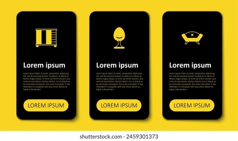 Set Sofa, Armchair and Wardrobe. Business infographic template. Vector