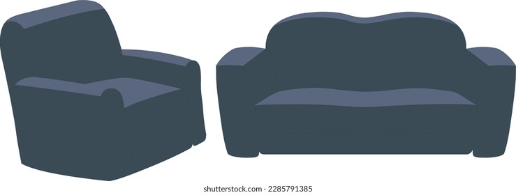 Set of sofa. Collection of sofa in flat cartoon style. Vector illustration