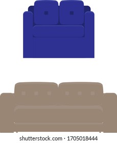 Set of sofas. Cozy divans.