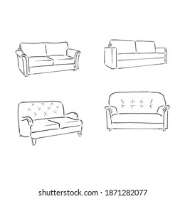 Similar Images, Stock Photos & Vectors of Sofa Icons Set. Classic Sofas