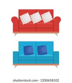 set sofas styles icons