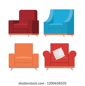 set sofas styles icons