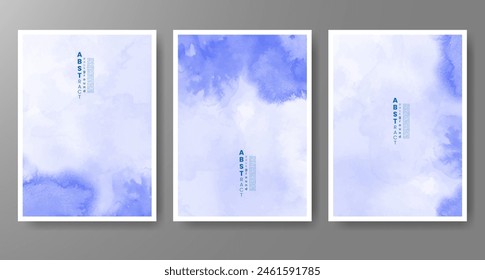 Set of soft bright watercolor background. Design for your cover, date, postcard, banner, logo.