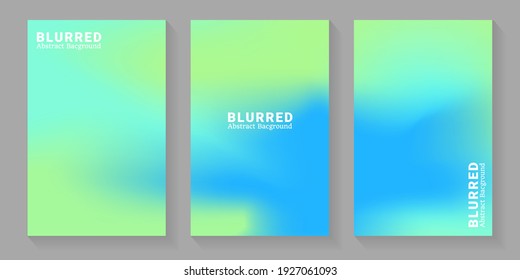 Set of soft cloud background in pastel colorful gradation. Modern blurred background. Vector EPS.10