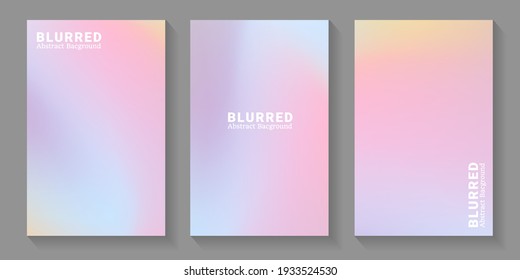 Set soft cloud background in pastel colorful gradation  Modern blurred background  Vector EPS 10