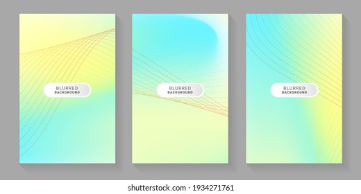 Set of soft cloud background in pastel colorful gradation. Modern blurred background. Vector EPS.10