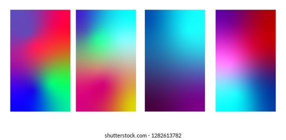 Set soft colors for the background Modern screen vector design for app  Soft color abstract freeform gradients 
