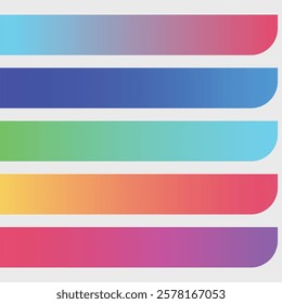 Set Soft colour background. Modern screen vector design template. Aesthetic color gradients. Vector EPS