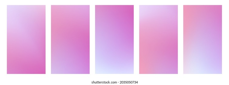 Set of soft gradient background. Modern abstract vector for story, web, mobile apps and social media. Space for text or image.